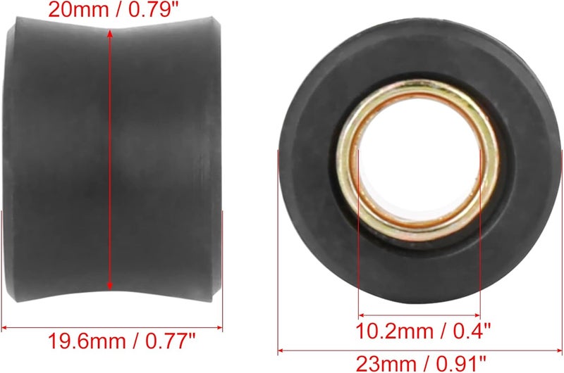 F FIERCE CYCLE 6pcs Motorcycle 10mm Inner Diameter Rear Shock Absorber Cushion Rubber Ring Shock Absorber Bushing - Image 2